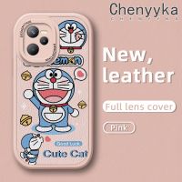 เคส Chenyyka สำหรับ Realme C35 C31 Narzo 50A กรณีการ์ตูนโชคดีน่ารักบางแมวเคสโทรศัพท์มีลายดีไซน์ใหม่นุ่มหนังฝาปิดด้านหลังเลนส์เต็มรูปแบบเคสป้องกันกล้องกันกระแทก