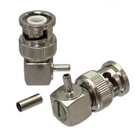 1Pcs Connector BNC Male Plug Crimp RG174 RG316 LMR100 cable Right angle Wire Terminals RF Coaxial Adapter