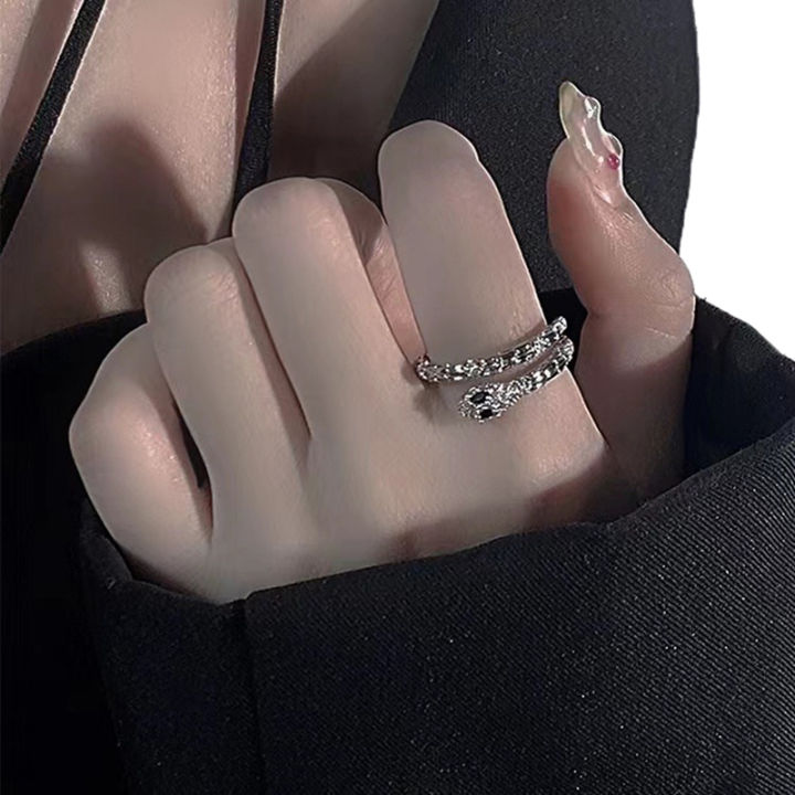 annabels-แหวนงูแบบกอธิคปรับขนาดได้-แหวนงูสำหรับผู้ชายแฟชั่นสำหรับผู้หญิงพังค์บอยเด็กหญิงของขวัญวันเกิด