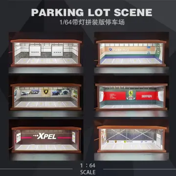 1:64 Diorama Parking Car Parking Lot Model Diorama Car Garage