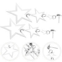 ต่างหูรูปดาว 1 คู่ ต่างหูห้อยแบบมินิมอล Ear Star Molding Charm Earrings