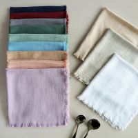 【cw】 Tassel Napkins Cotton Cloth 45x45cm Kitchen Hanky Tea Towel Dining Place Mats Party Wedding Supplies Linen Home Table Decoration