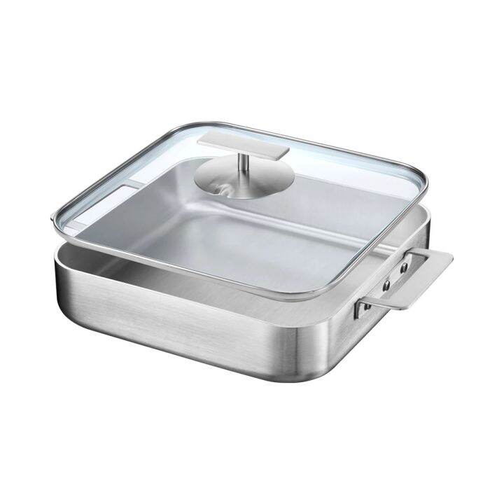 COOKEVER New Pure 5PLY STS304 IH Induction Square Pan Lid Lazada PH