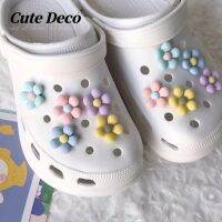 【 CuteDeco】Lovely Little Flower Rose Red Charm Button Deco/ Cute Jibbitz Croc Shoes Diy / Charm Resin Material For DIY