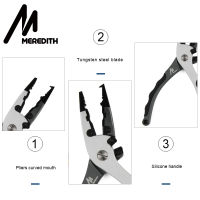 MEREDITH Aluminium Fishing Pliers Fishing Scissors Tungsten Steel Split Ring Jaw Multifunctional Hook Remover Line Cutter Tools