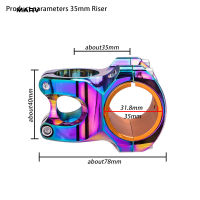 MARV 31.8Mm Mountain แฮนด์จับจักรยานอลูมิเนียมอัลลอยด์สั้นก้านมือจับแบบยกอุปกรณ์รถจักรยาน