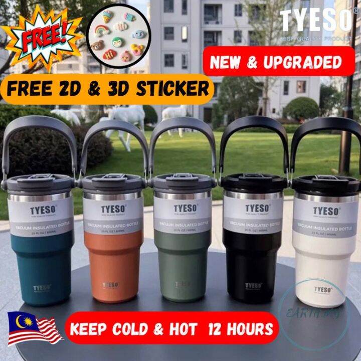 100% ORIGINAL New TYESO Tumbler Tyso Handle Thermo tyeso Mug Bottle ...