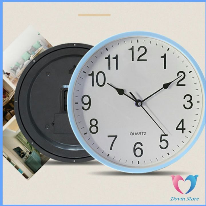 dovin-นาฬิกาแขวนทรงกลม-เรียบง่ายและมีสไตล์-นาฬิกาเดินเงียบ-wall-clock