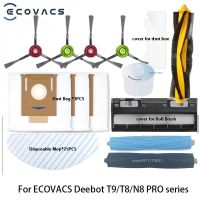 ECOVACS Deebot T9 AIVI T8 AIVI N8 N5Series เครื่องดูดฝุ่นหุ่นยนต์ด้วยแปรงด้านข้างหลักแปรงฝุ่นกล่องกรองทำความสะอาดเปลี่ยน