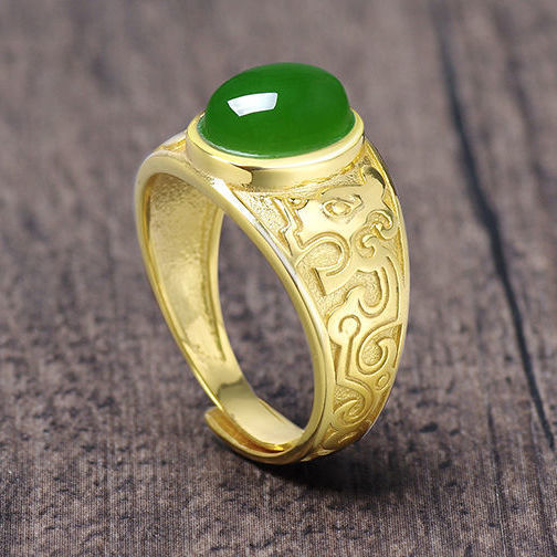 ธรรมชาติ-hotan-หยกหยกแหวนเงินสำหรับผู้ชายและผู้หญิง-s925-แหวนหยกวินเทจ-แหวนหยกสำหรับผู้หญิงและผู้ชาย-mqft