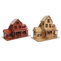 Cottage Model DIY Jigsaw Disassemble Montessori Block Dollhouse for Activity Center Girls Birthday Gift