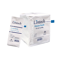 Lintech Gauze Pad ผ้าก๊อซพับทำแผล 8 ชั้น 100 ชิ้น 1 ห่อ