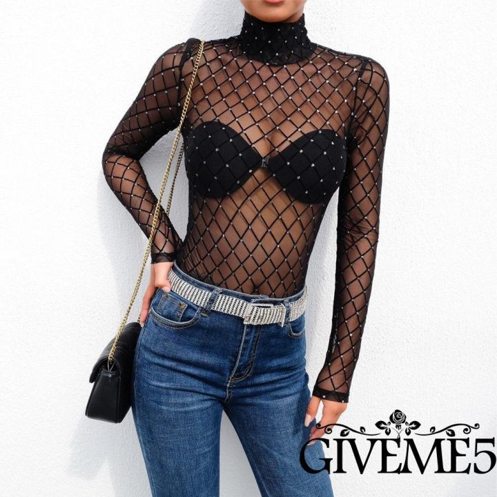 gi-women-new-black-sheer-mesh-lace-jumpsuit-long-sleeve-top-turtleneck