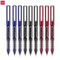 Deli Rollerball Pens 0.5mm Quick-drying Liquid Ink Stick Ballpoint Blue Gel Pens for Adult Kids Writing Note Taking