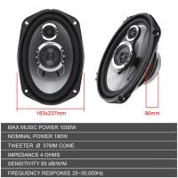 KUMSUN Universal 3 Way 2Pcs 1000W Car Coaxial เครื่องเสียงรถยนต์เพลงสเตอริโอ Full Range ความถี่ Hifi ลำโพงไม่ทำลายแบตเตอรี