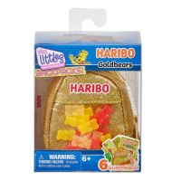 Real Littles - Collectible micro Haribo Happy-Goldbears Backpack with 6 surprises inside! Real Littles - กระเป๋าเป้สะพายหลัง ของสะสม micro Haribo Happy-Goldbears พร้อมเซอร์ไพรส์ 6 ชิ้น ภายใน!