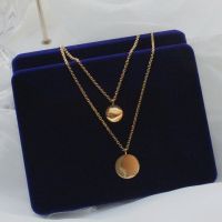 Double-layer medal necklace ❧♤❧