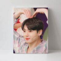 BTS JUNG KOOK โปสเตอร์ภาพเขียนสีน้ำมันที่มีชื่อเสียงศิลปะบนผืนผ้าใบสำหรับติดกำแพงพิมพ์ลายสีสันแอบสแตรกแกลเลอรีตกแต่งผนังห้องสวยงามสำหรับห้องนั่งเล่น12x16in ห้องนอน