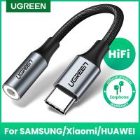 UGREEN USB Type C to 3.5mm Earphone USB C Cable USB C to 3.5 Headphone Adapter Audio Cable For Xiaomi Mi10 HUAWEI P30 Oneplus 9 Cables