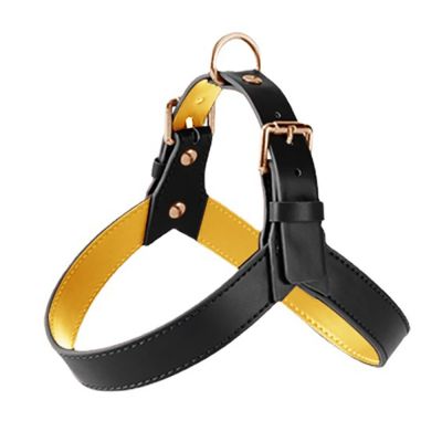 PU Leather Dog Harness Chest For Dog Vest Breast-Band Suit to Small Medium Large Dogs Walk Outdoor Pet Accessories For Animal Collars