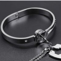 2 Pcs/set Couple Concentric Lock Bracelet Necklace A Pair of Trendy Brand Necklaces Female Bracelet Creative Male Key Interlock