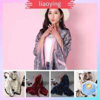 LIAOYING Cashmere Cape Silk Flower Printed Neckerchief Knitted Wrap Women Scarves Lady Shawl