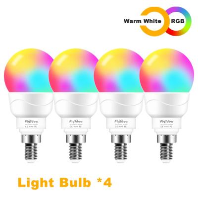 E14 Smart Bulb Lamp RGBW LED Light Bulb 21key Infrared controller Multicolor Dimmable Color Changing LED Night Light AC110V220V