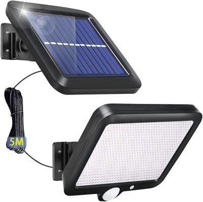 Solar Power Wall Light Outdoor Motion Sensor Light 56 LEDs Securtiy Night Light for Patio Yard Deck Garage Driveway Porch Fence