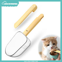 Pet Food Measuring Spoon with Sealed Bag Clip Soft Handle Creative Cup Fashion Design Easy to Clean for Cat Dog 3 IN 1 Cat Feeding Scoop