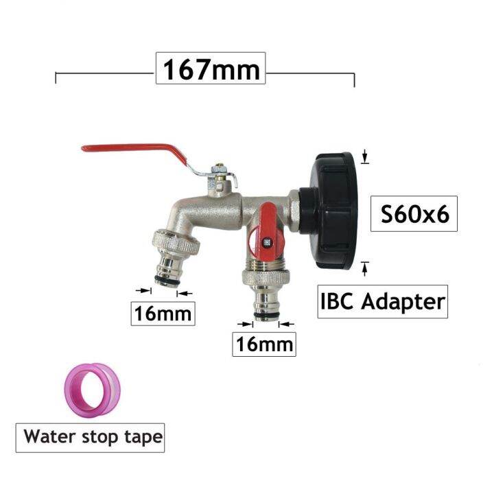 ข้อต่อถังน้ำ-ibc-2-way-1-way-ชุดหัวฉีดน้ำสวนขนาด1-2-ข้อต่อประปาทองเหลืองข้อต่อแปลงหัวเกลียวท่อสำหรับติดแทงก์น้ำบอลวาล์ว