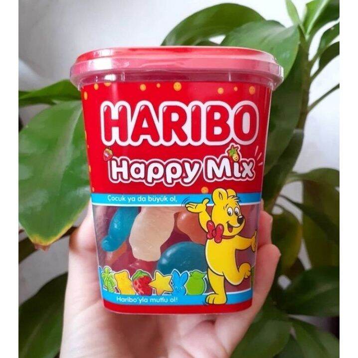 ฮาริโบ แฮปปี้มิกซ์ เยลลี่ผลไม้รวม Haribo Happy Mix Jelly Box 200g