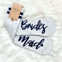 【hot】♘  Bride To Bridesmaid Maid of Socks Wedding Engagement Bachelorette Hen Weekend Bridal Shower