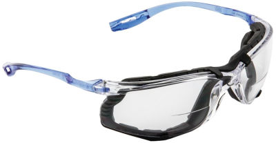 3M 10078371662704 Virtua CCS Protective Eyewear with Foam Gasket and Reader Lens, Blue with Clear Lens