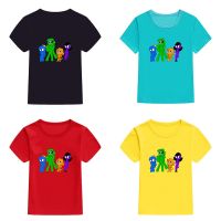 เสื้อยืดเด็กลาย Rainbow Friends Chapter 2 Design 5เสื้อเสื้อยืดวัยรุ่นแขนลำลองขาสั้นทรงหลวม