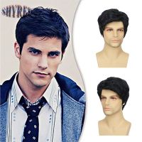 Synthetic Wigs For Men Black Short Curly Hair Wig Heat Resistant Male Cosplay Halloween Party Christmas Daily Wear Wigs