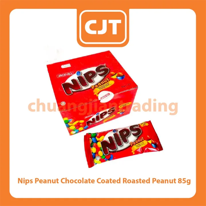 Nips Peanut Chocolate Coated Roasted Peanut 85g Lazada