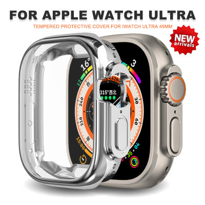 เคสสำหรับ Apple Watch กันชนป้องกัน TPU แบบเคลือบพิเศษ49มม. สำหรับภาพกรอบ I Watch Series 8 7 41มม. 45มม.