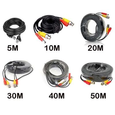 สายต่อกล้องวงจรปิด CCTV cable ยาว 50 เมตร แบบสำเร็จรูปมีหัว BNC &amp; DC CC010C(Black)