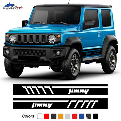 2 Pcs Racing Style Car Door Side Stripes Stickers Vinyl Decal For Suzuki Jimny JB43 JB74 JB64 Off Road Accessories