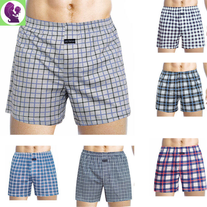 Men's Boxer Shorts M3XL Plus Size Cotton Loose Home Pajamas Sleep