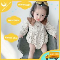 COD DSFERTEREERRE ✨ READY STOCK ✨Baby girls Longsleeve Romper cotton Floral prints Jumpsuit Baby Korean Clothes