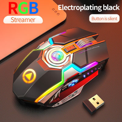 Wireless Mouse RGB Rechargeable Silent LED Backlit Ergonomic Gaming Mouse For Laptop PC Computer Accessories