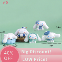 ?【Lowest price】FG Sanrio รุ่นซินนามอนน่ารักการ์ตูนเด็กผู้หญิงวัยรุ่นของขวัญคริสต์มาสสไตล์ INS เครื่องประดับตั้งโต๊ะโมเดลฟิกเกอร์อนิเมะน่ารัก5ชิ้น