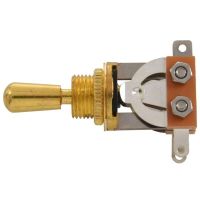 Gold Electric Guitar 3 Way Toggle Switch Pickup Selector Switch with Brass Tip Knob