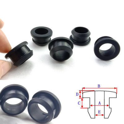 【2023】Hollow Rubber Hole Caps Black Snap-on Grommet Hole Plugs Wire Cable Wiring Protect Bushes O-rings Sealed Gasket 2-30mm