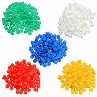 New 100pcs 12x10x8mm Plastic Tyre Stem Caps Dust Cover White/Blue/Red/Yellow/Green Car Motorbike 【hot】 ！