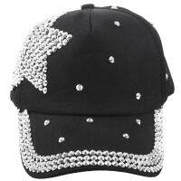 Baseball Cap Rhinestone Star Shaped Boy Girls Snapback Hat