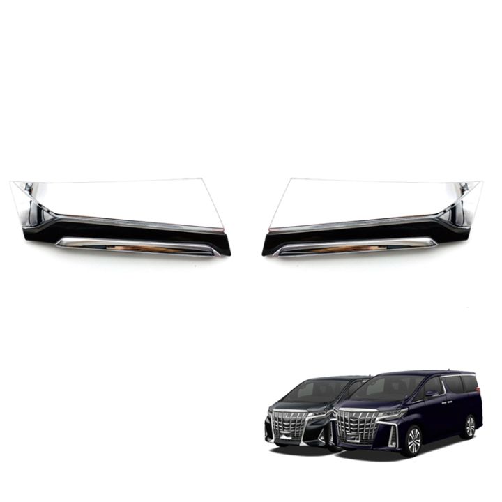 2pcs-front-upper-grill-hood-cover-trims-body-decoration-sequins-for-toyota-alphard-30-2019-2020