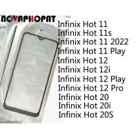 Novaphopat สำหรับ Infinix Hot 20 11 12 Play Pro 2022 11S 12i 20i 20S หน้าจอสัมผัสแผงด้านนอกหน้าเลนส์กระจกพร้อม OCA แทนที่