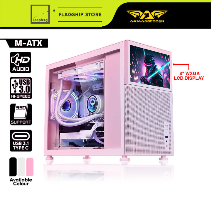Armaggeddon Tessaraxx Core Vision MATX PC Gaming Casing with LCD ...